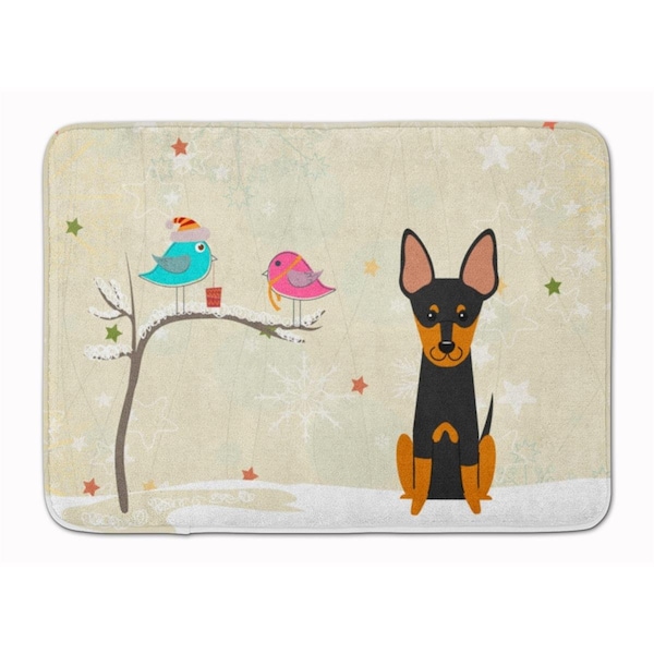 Carolines Treasures Christmas Presents English Toy Terrier Machine Washable Memory Foam Mat BB2581RUG - main